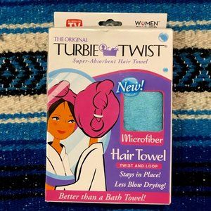 THE ORIGINAL TURBIE TWIST SUPER-ABSORBENT HAIR TOWEL NEW! BLUE
